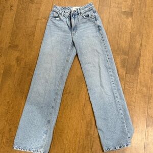 Dynamite Denim Light Blue Wide Leg Jeans
